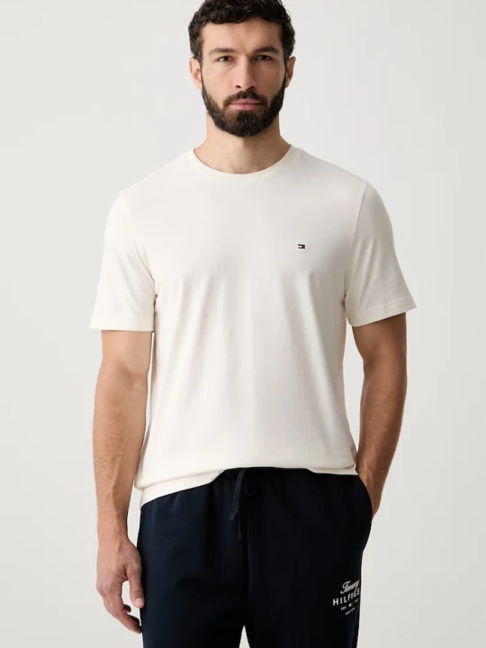 Zdjęcie produktu Tommy Hilfiger T-shirt męski bawełniany beżowy