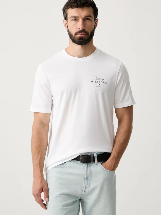 Zdjęcie produktu Tommy Hilfiger T-shirt męski bawełniany biały