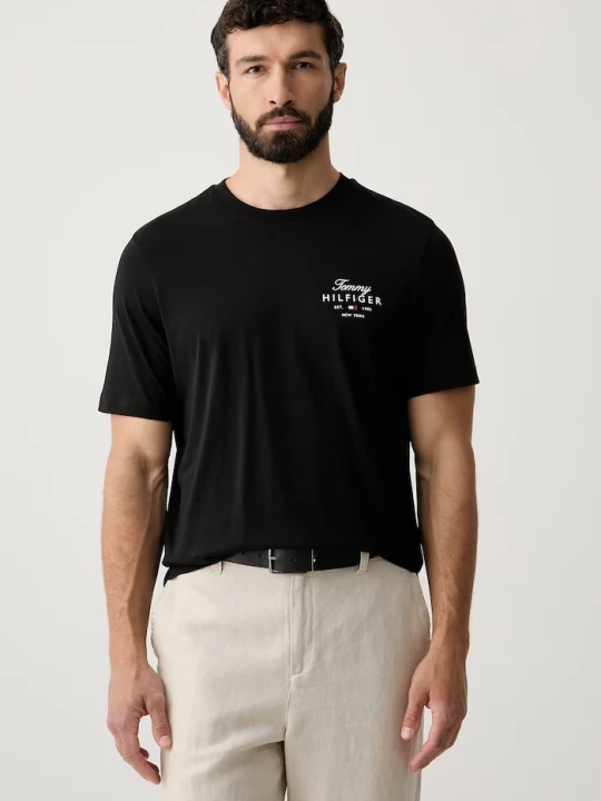 Zdjęcie produktu Tommy Hilfiger T-shirt męski bawełniany czarny