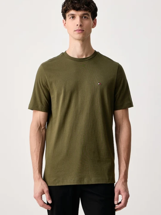 Zdjęcie produktu Tommy Hilfiger T-shirt męski bawełniany zielony