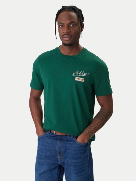 Zdjęcie produktu Tommy Hilfiger T-Shirt Modern Ath Graphic MW0MW41471 Zielony Regular Fit
