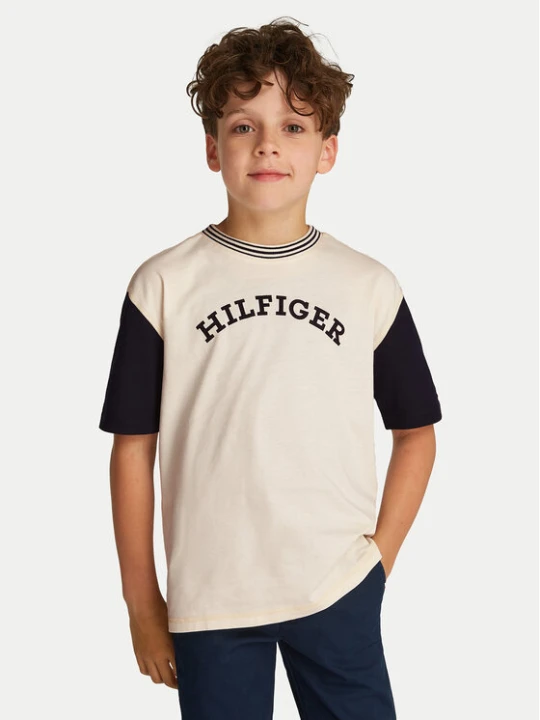 Zdjęcie produktu Tommy Hilfiger T-Shirt Monotype Graphic KB0KB09360 Beżowy Regular Fit