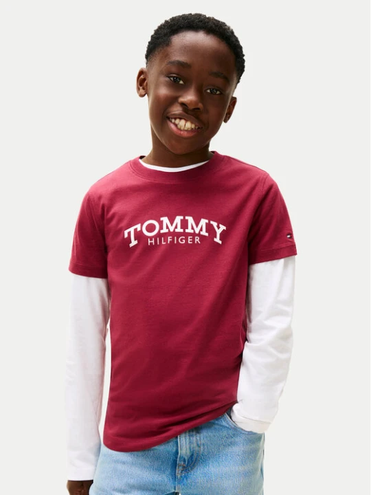 Zdjęcie produktu Tommy Hilfiger T-Shirt Monotype Print KB0KB10051 Czerwony Regular Fit