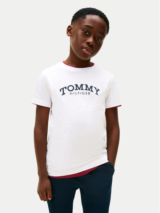 Zdjęcie produktu Tommy Hilfiger T-Shirt Monotype Print KB0KB10051 D Biały Regular Fit