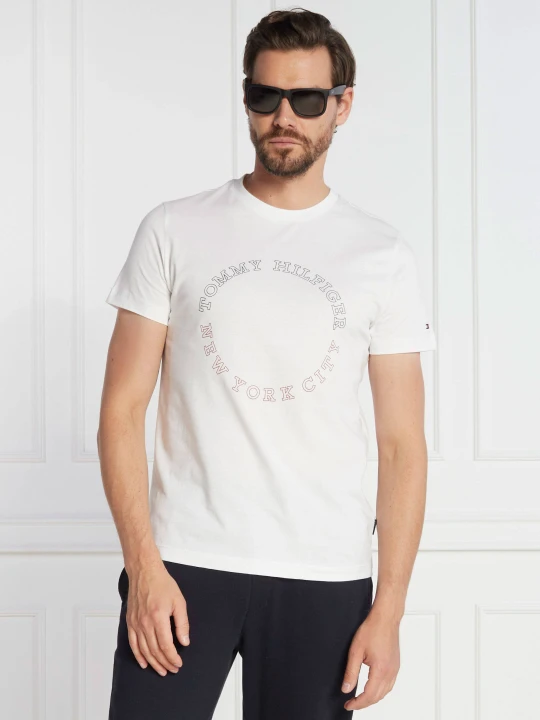 Zdjęcie produktu Tommy Hilfiger T-shirt MONOTYPE ROUNDLE | Slim Fit biały