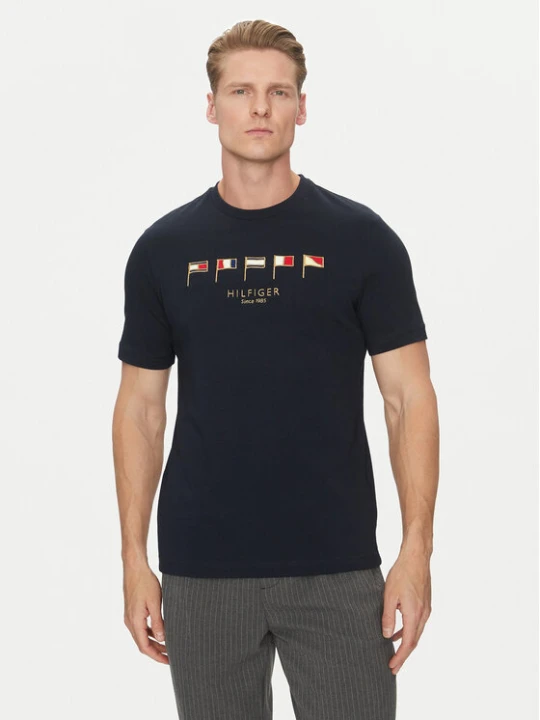 Zdjęcie produktu Tommy Hilfiger T-Shirt Multi Flags MW0MW38616 Granatowy Regular Fit