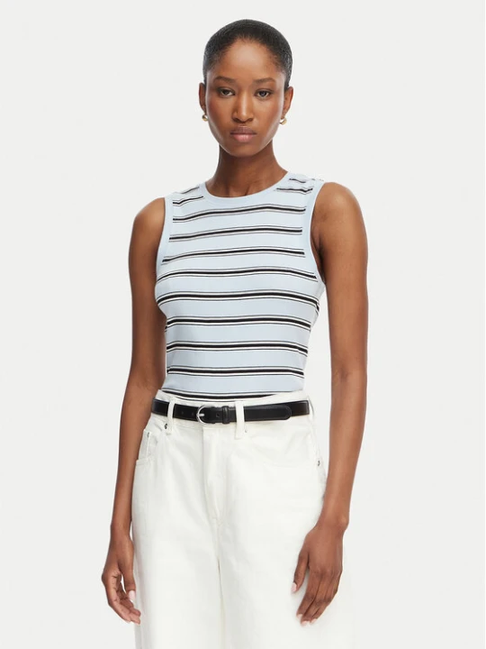 Zdjęcie produktu Tommy Hilfiger T-Shirt Multistripe WW0WW50025 Niebieski Slim Fit