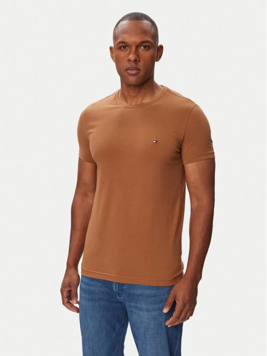 Zdjęcie produktu Tommy Hilfiger T-Shirt MW0MW10800 Brązowy Slim Fit