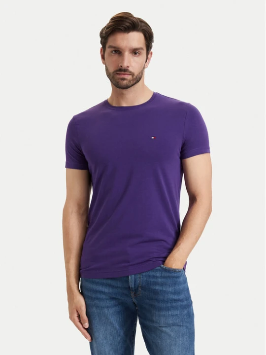 Zdjęcie produktu Tommy Hilfiger T-Shirt MW0MW10800 Fioletowy Slim Fit