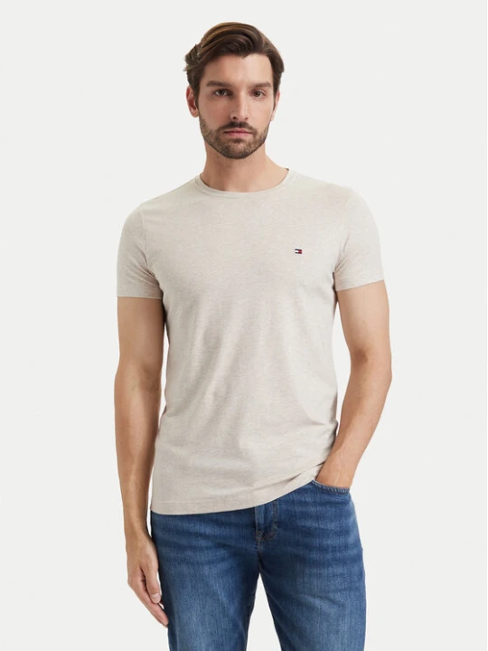 Zdjęcie produktu Tommy Hilfiger T-Shirt MW0MW10800 Kremowy Slim Fit