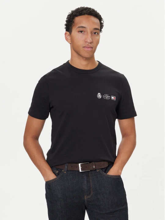 Zdjęcie produktu Tommy Hilfiger T-Shirt MW0MW40011 Czarny Regular Fit