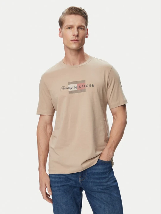 Zdjęcie produktu Tommy Hilfiger T-Shirt MW0MW43226 Beżowy Regular Fit