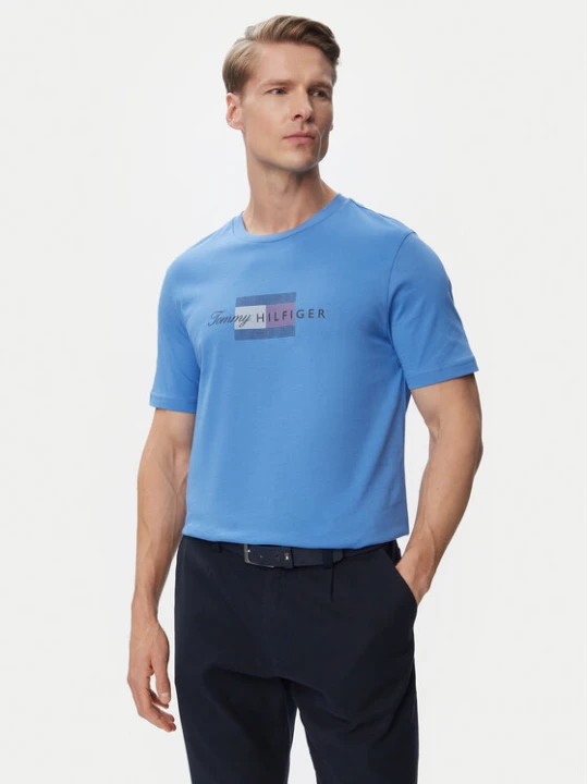 Zdjęcie produktu Tommy Hilfiger T-Shirt MW0MW43226 Niebieski Regular Fit