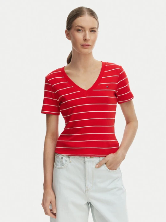 Zdjęcie produktu Tommy Hilfiger T-Shirt New Cody WW0WW40584 Czerwony Slim Fit