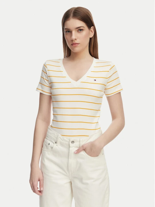 Zdjęcie produktu Tommy Hilfiger T-Shirt New Cody WW0WW40584 Pomarańczowy Slim Fit