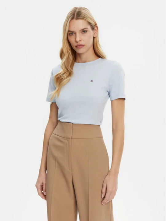 Zdjęcie produktu Tommy Hilfiger T-Shirt New Cody WW0WW40587 Błękitny Slim Fit Niebieski jasny
