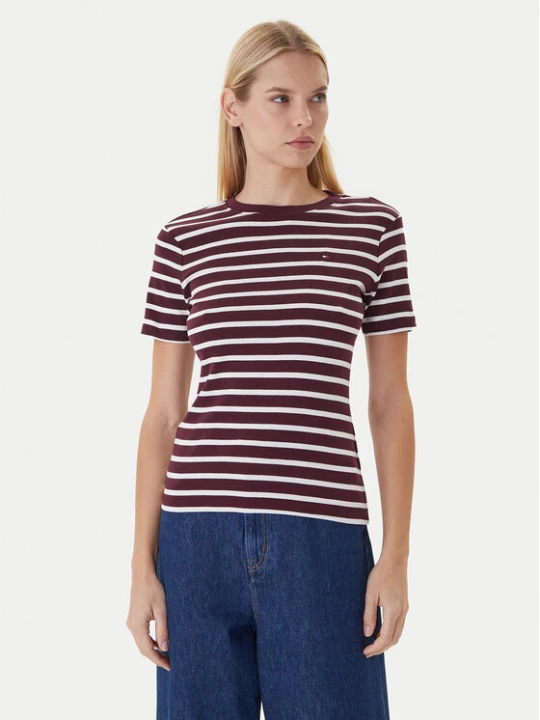 Zdjęcie produktu Tommy Hilfiger T-Shirt New Cody WW0WW40587 Bordowy Slim Fit