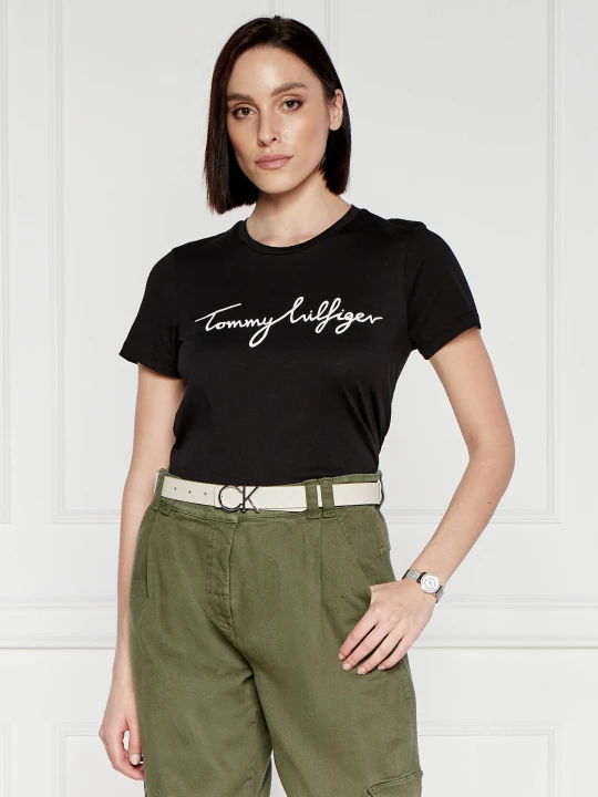 Zdjęcie produktu Tommy Hilfiger T-shirt REG C-NK SIGNATURE | Regular Fit czarny