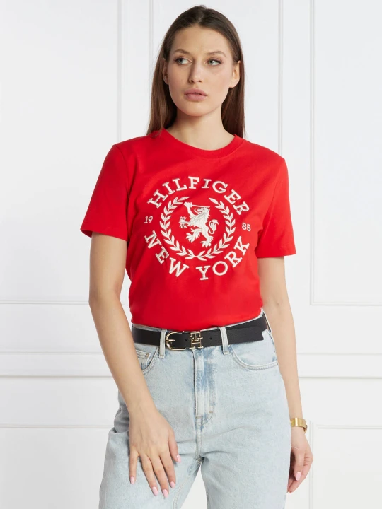 Zdjęcie produktu Tommy Hilfiger T-shirt REG CREST C-NK TEE SS | Regular Fit czerwony