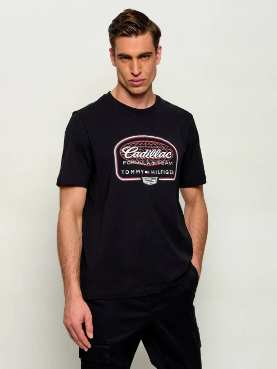 Zdjęcie produktu Tommy Hilfiger T-shirt SCRIPT | Tommy Hilfiger X Cadillac Formula 1 | Regular Fit czarny