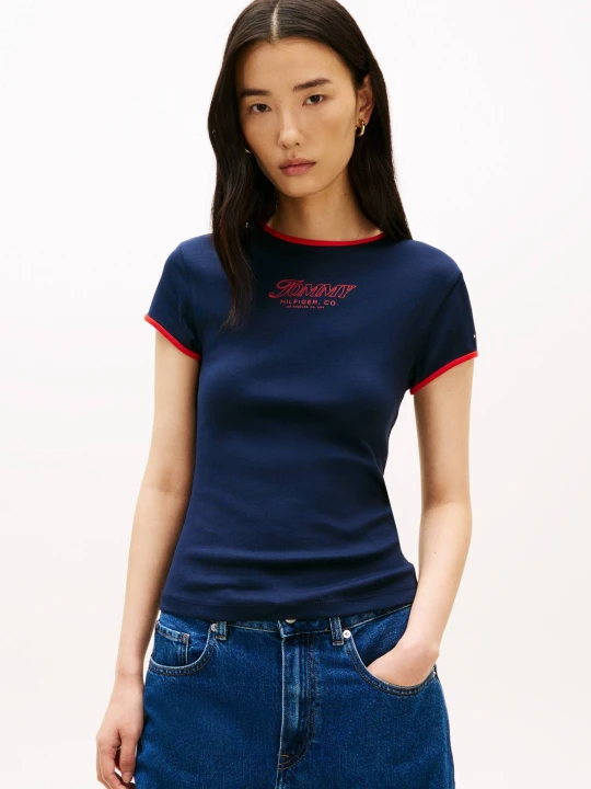 Zdjęcie produktu Tommy Hilfiger T-shirt | Slim Fit granatowy