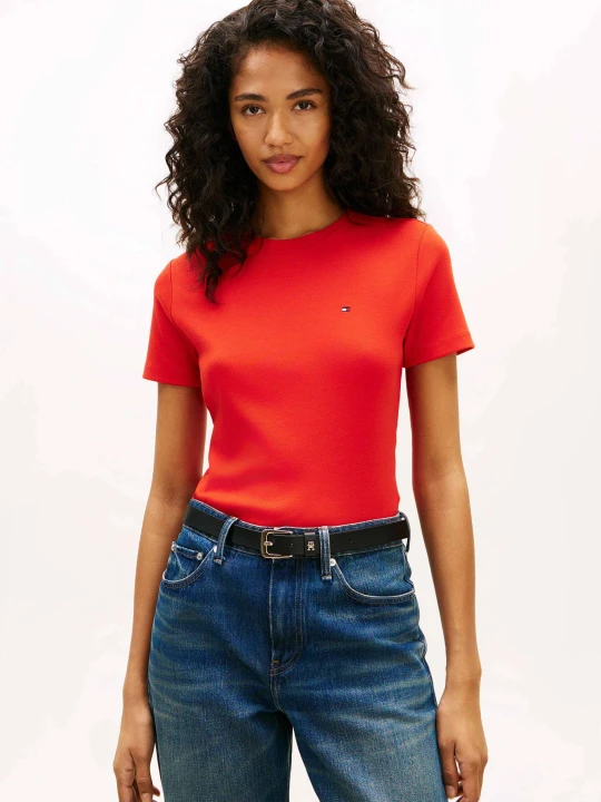 Zdjęcie produktu Tommy Hilfiger T-shirt | Slim Fit pomarańczowy