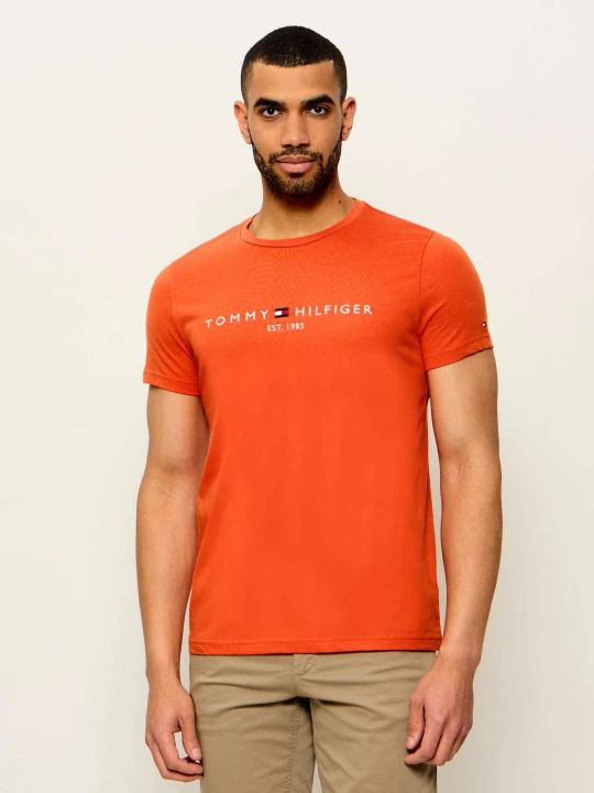 Zdjęcie produktu Tommy Hilfiger T-shirt | Slim Fit pomarańczowy