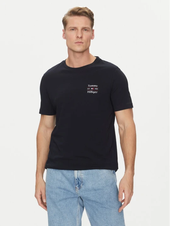 Zdjęcie produktu Tommy Hilfiger T-Shirt Stack MW0MW38622 Granatowy Regular Fit