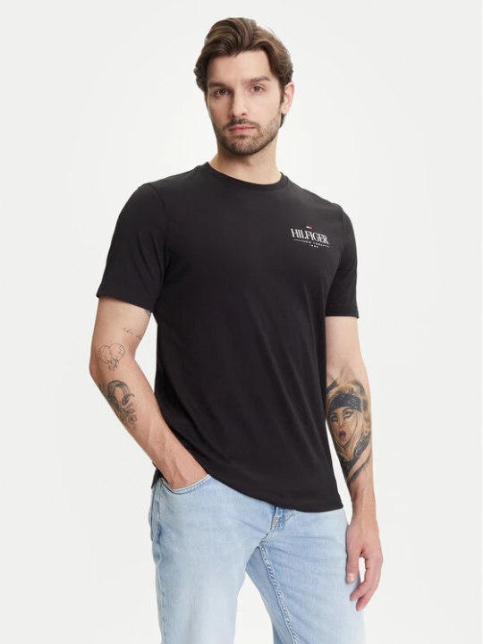 Zdjęcie produktu Tommy Hilfiger T-Shirt Stack MW0MW39355 Czarny Regular Fit