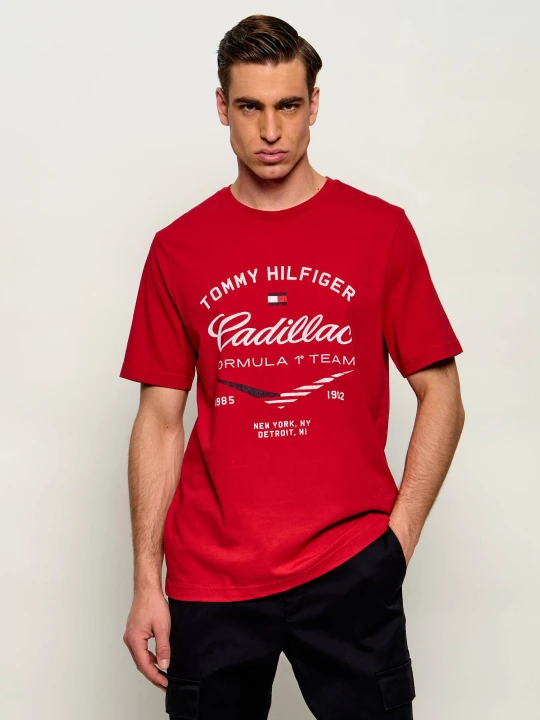 Zdjęcie produktu Tommy Hilfiger T-shirt | Tommy Hilfiger X Cadillac Formula 1 Team | Regular Fit czerwony