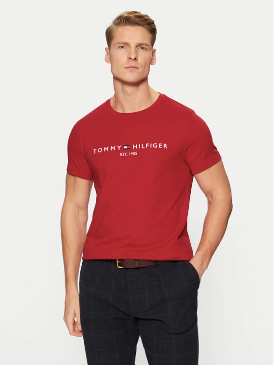 Zdjęcie produktu Tommy Hilfiger T-Shirt Tommy Logo MW0MW11797 Czerwony Regular Fit