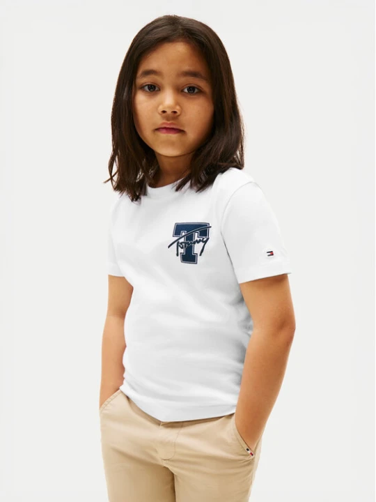 Zdjęcie produktu Tommy Hilfiger T-Shirt Varsity Graphic KB0KB09868 Biały Regular Fit