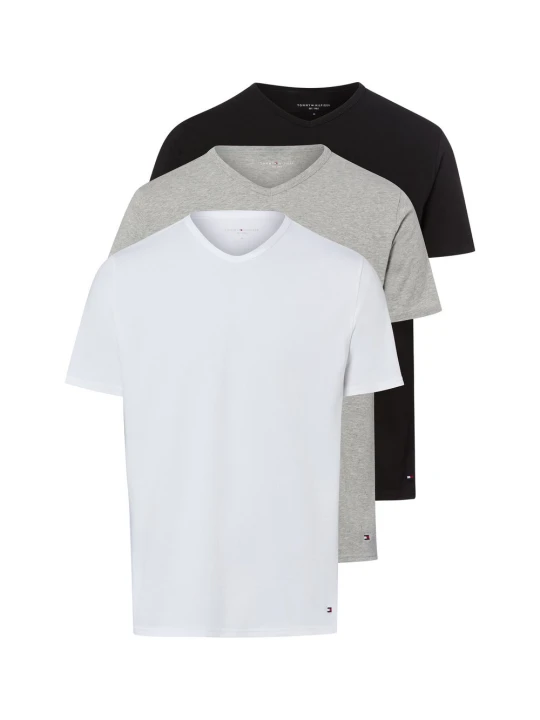 Zdjęcie produktu Tommy Hilfiger T-shirt w 3-paku Mężczyźni Bawełna czarny|szary