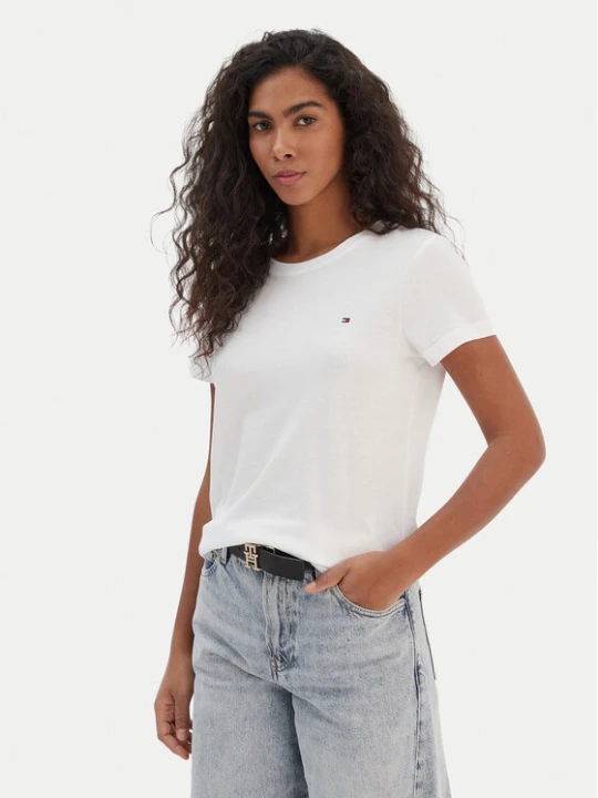 Zdjęcie produktu Tommy Hilfiger T-Shirt WW0WW22043 Biały Regular Fit