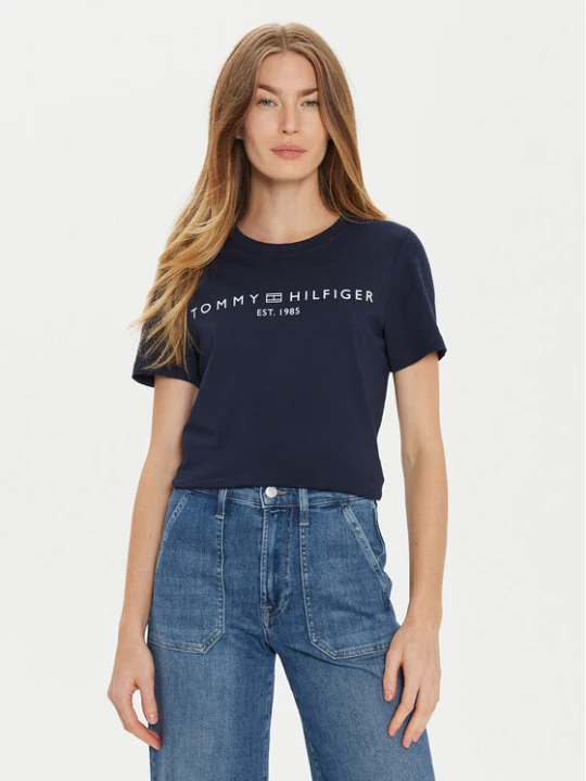 Zdjęcie produktu Tommy Hilfiger T-Shirt WW0WW40276 Granatowy Regular Fit