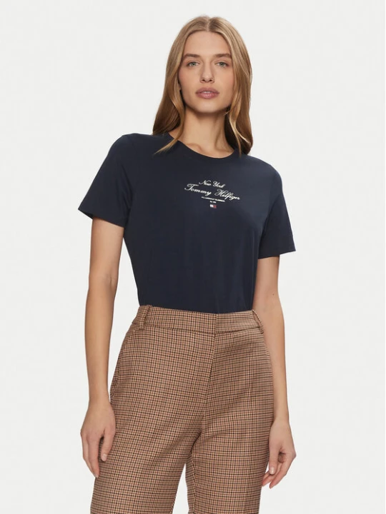 Zdjęcie produktu Tommy Hilfiger T-Shirt WW0WW43895 Granatowy Regular Fit