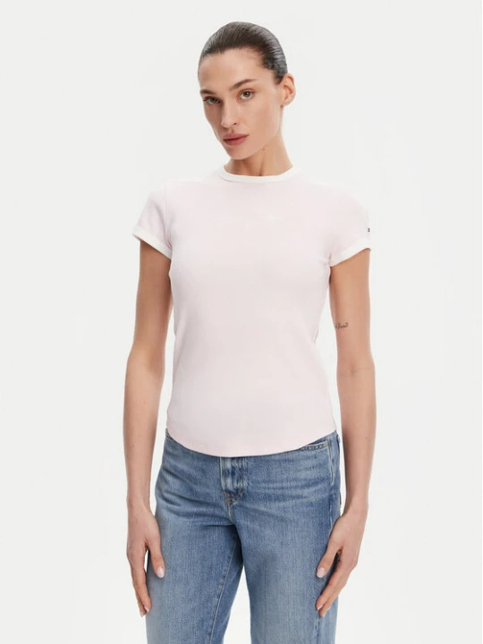 Zdjęcie produktu Tommy Hilfiger T-Shirt WW0WW44581 Różowy Slim Fit