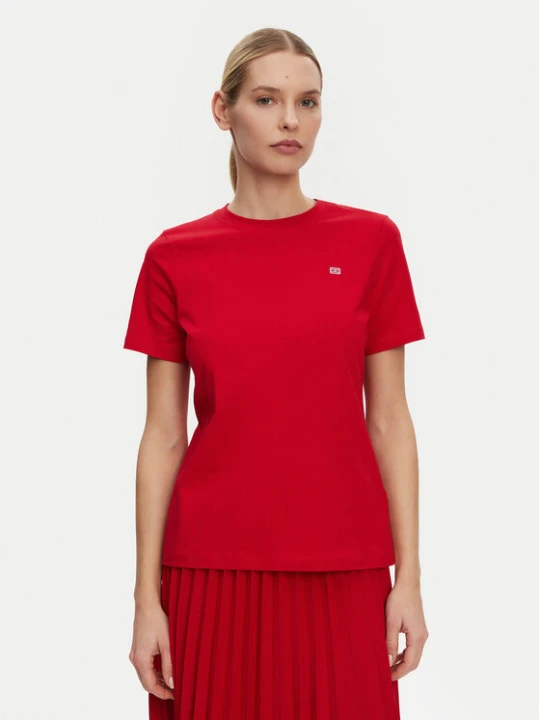 Zdjęcie produktu Tommy Hilfiger T-Shirt WW0WW45522 Czerwony Regular Fit