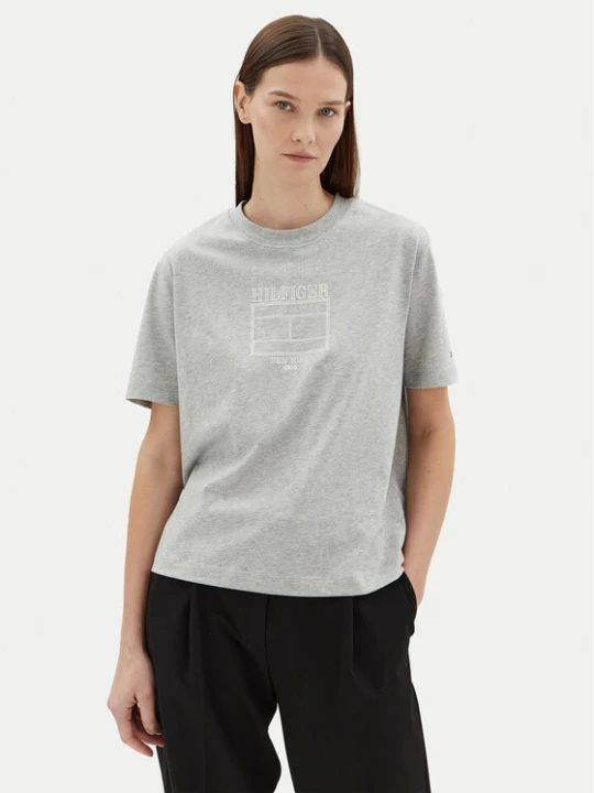 Zdjęcie produktu Tommy Hilfiger T-Shirt WW0WW45525 Szary Relaxed Fit