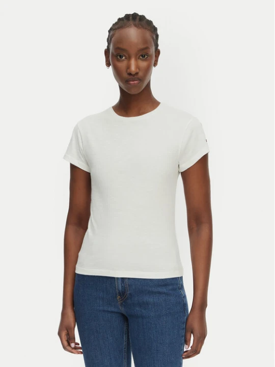 Zdjęcie produktu Tommy Hilfiger T-Shirt WW0WW48702 Biały Slim Fit
