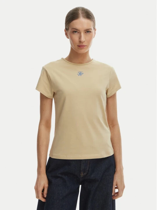 Zdjęcie produktu Tommy Hilfiger T-Shirt WW0WW48710 Beżowy Slim Fit