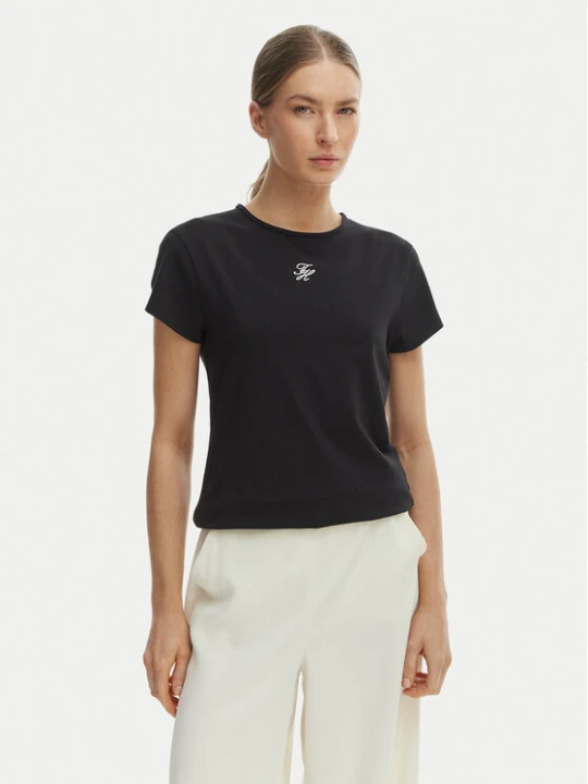 Zdjęcie produktu Tommy Hilfiger T-Shirt WW0WW48710 Czarny Slim Fit