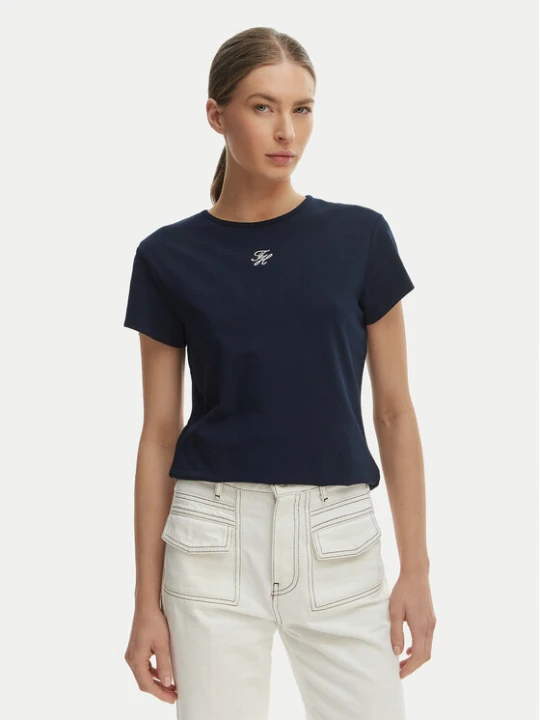Zdjęcie produktu Tommy Hilfiger T-Shirt WW0WW48710 Granatowy Slim Fit