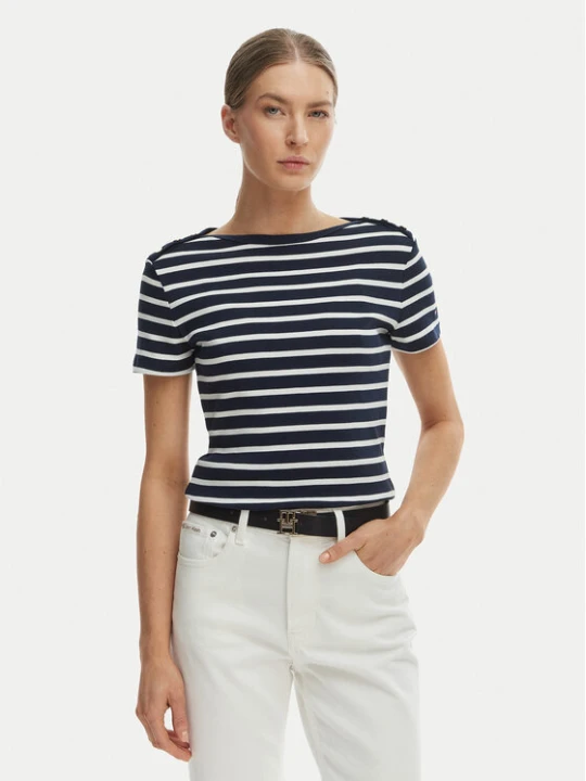 Zdjęcie produktu Tommy Hilfiger T-Shirt WW0WW49250 Granatowy Slim Fit