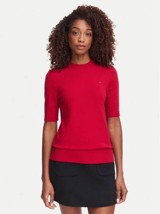 Zdjęcie produktu Tommy Hilfiger T-Shirt WW0WW49705 Czerwony Slim Fit