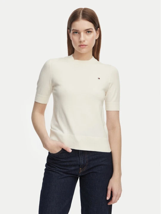Zdjęcie produktu Tommy Hilfiger Sweter WW0WW49705 Żółty Slim Fit