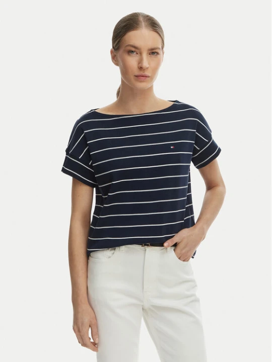 Zdjęcie produktu Tommy Hilfiger T-Shirt WW0WW49723 Granatowy Loose Fit