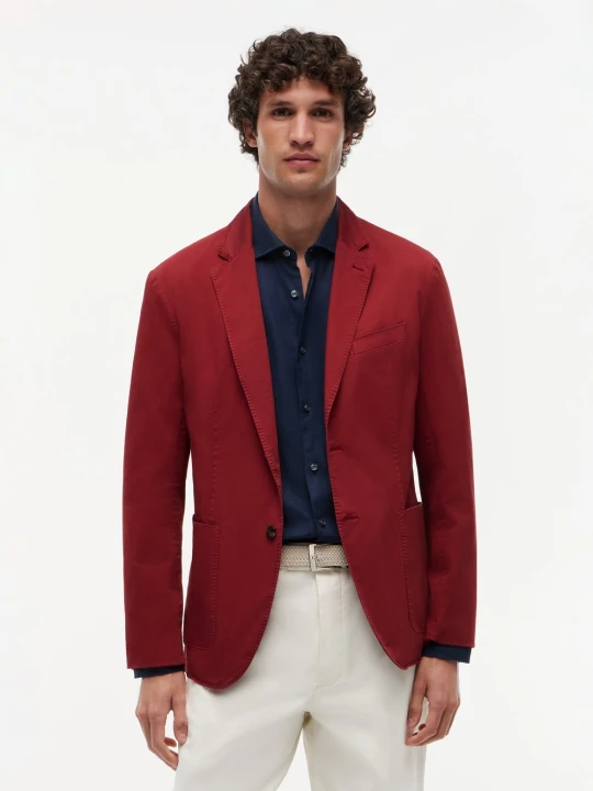 Zdjęcie produktu Tommy Hilfiger Tailored marynarka Mężczyźni Regular Fit Bawełna czerwony