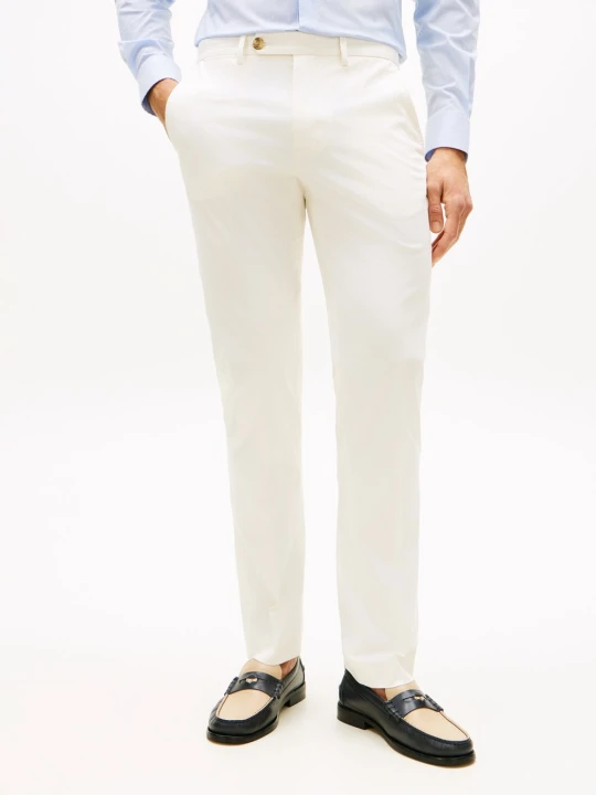 Zdjęcie produktu Tommy Hilfiger Tailored spodnie chino Mężczyźni Bawełna biały