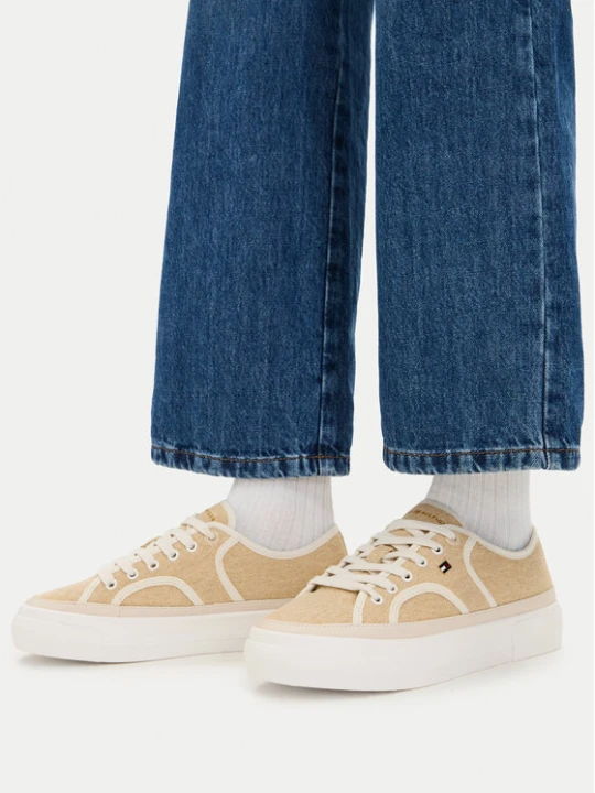 Zdjęcie produktu Tommy Hilfiger Tenisówki Platform Vulc Piping FW0FW09394 Żółty